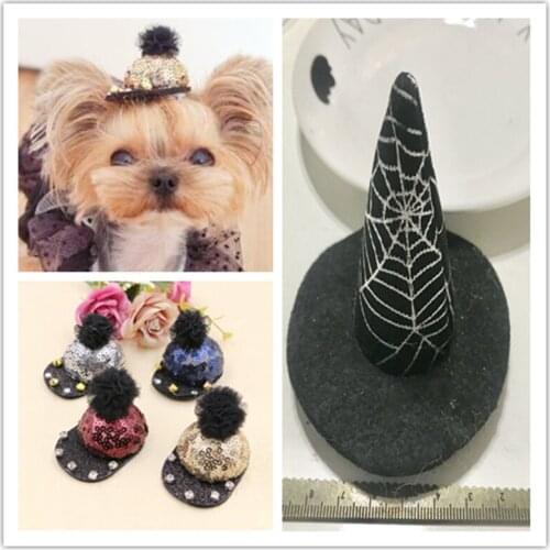Pet jewelry accessories DIY dog toy small hat Halloween non-woven small hat handmade materials