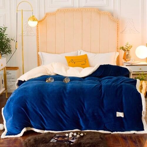 1pc Winter Warm Soft Double Side Plush Duvet Cover Flannel Thick Comforter Quilt Cover Case Bed Full Size Queen King Blanket