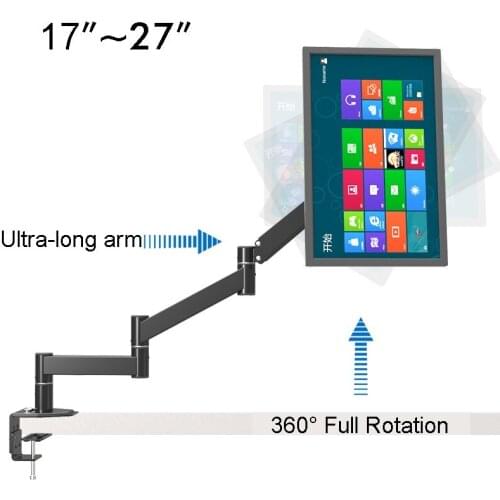 17"-27" LCD TV Mount Ultra-long Arm Monitor Holder Table Clamping Mount Bracket L135