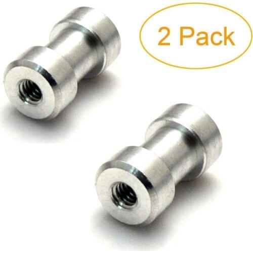 2 Pack Camera 1/4" 1/4 inch to 3/8" 3/8 inch Female Threaded Screw adapter for Tripod Light Flash Stand Bracket