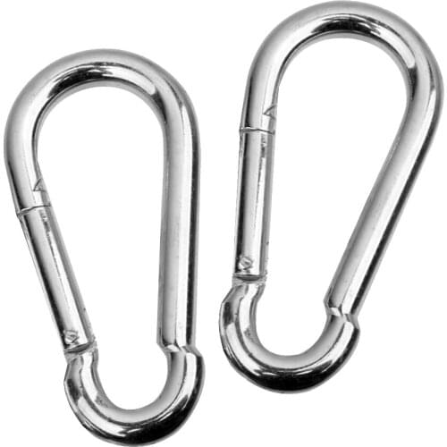 Prettyia 2pcs Carabiner Spring Snap Clip Camping / Hiking