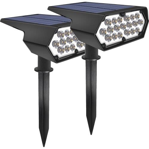2-in-1 Solar Landscape Spotlights 19LEDs Spot Light Wall Lamp Outdoor Solar Landscaping Lights IP65 Protect Rate Patio Garden
