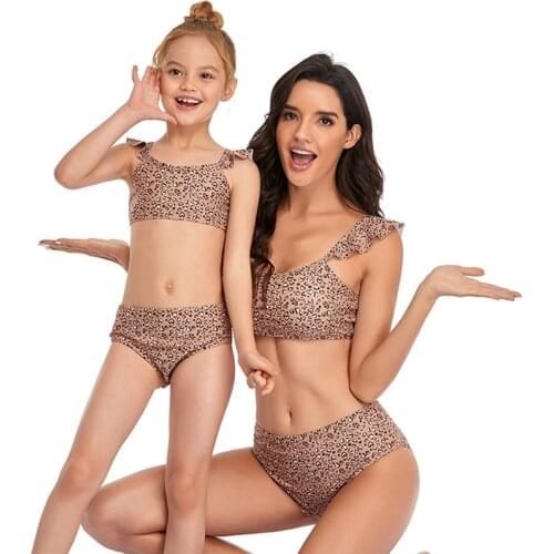 2021 European and American Parent-child Swimsuit Split Mother-daughter Swimsuit Foreign Trade Bikini family swimwear sets