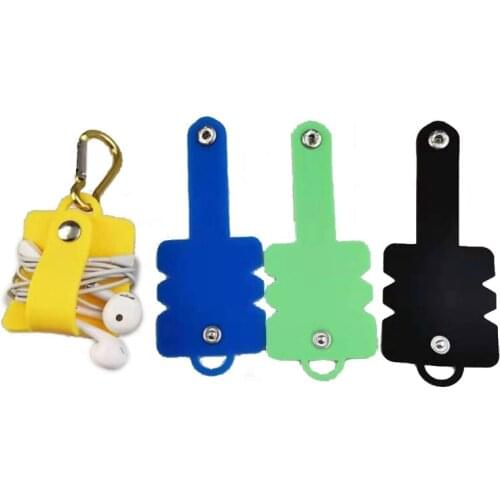 448F Silicone Earphone Organizer Earphone Wrap Winder Headphone Cord Organizer Cable Winder /Wrap Winder Manager