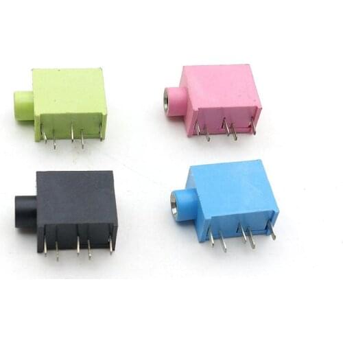 500PCS 5PIN 3.5MM Stereo Jack Socket PC PCB Panel Mount Soldering adapter