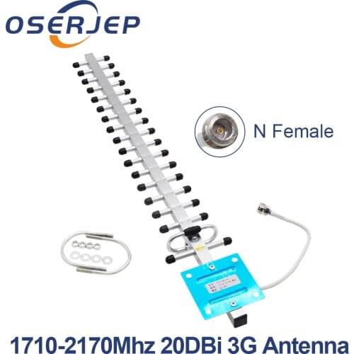 Antenna 3G DCS 1800 2100 20dbi Outdoor Antenna 3G Booster Antenna with N-Female For Mobile Signal Repeater Cellphone Booster