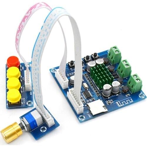 SOTAMIA Bluetooth Digital Power Amplifier Audio Board 2x30W 2.0 Sound Amplifier With Volume Adjustment Potentiometer Support TF