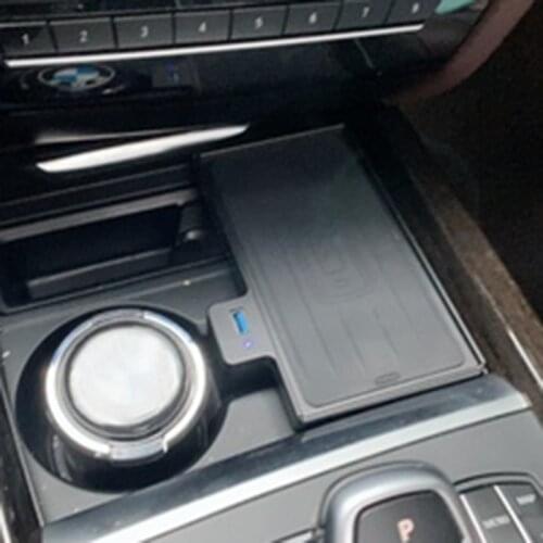 10w car wireless charger for BMW X5 F15 X6 F16 2015 2016 2017 2018 mobile phone QI wireless charger charging phone holder