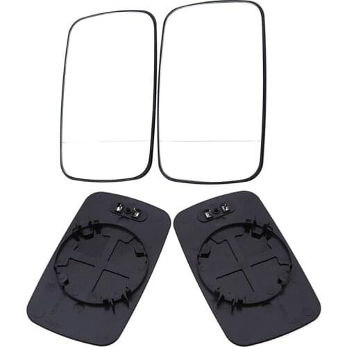 POSSBAY Car-styling White Left/Right For BMW E46 4 Door 1998-2006 Mirror Heated Glasses Rear View Lens