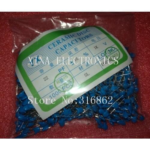 Free Shipping 1KV 22PF 220 22P 1000v 22PF High Voltage Ceramic 200pcs/lot