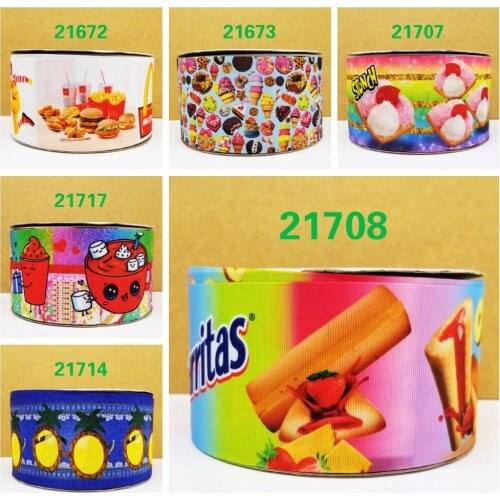 Free shipping 50 yard cartoon printed grosgrain ribbon 21717