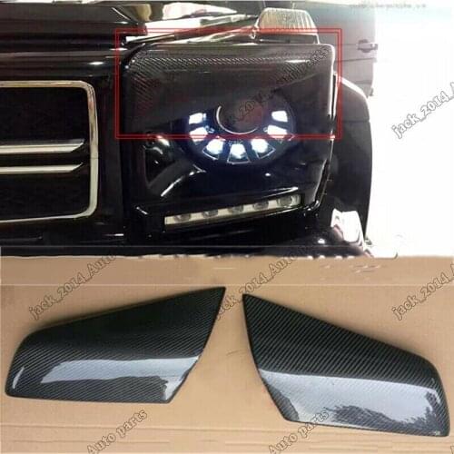 Real Carbon fiber Front Headlight Eyelids Eyebrow Cover Fit for Mercedes-Benz W463 G-class 1986-2011