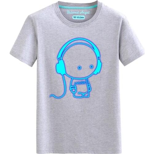 Children Luminous T Shirt Tops 2020 Short Sleeve T-Shirts For Boys Girls Tops Tee Kids Baby Toddler Cartoon Tshirts Size 3-15T