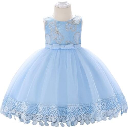 Infant Bow Dress Newborn Kids Clothes Costumes Princess Wedding Photograph Dresses For Baby Girls 1st Year Birthday Dress