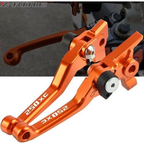 For 250 XC 250XC 2006-2015 2016 2017 2018 CNC Dirt bike Pivot Folding Brake Clutch Lever Motocross Handle Levers 250XC LOGO