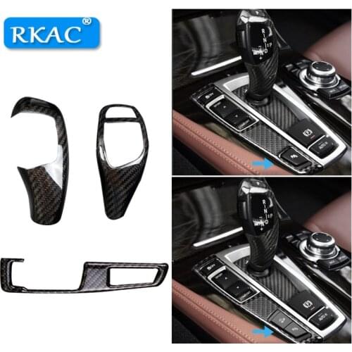 For BMW F07 F10 F25 F26 Carbon Fiber Refit Car Gearshift Panel Frame Stickers Gear Knob Cover Decorations for 5 Series GT X3 X4