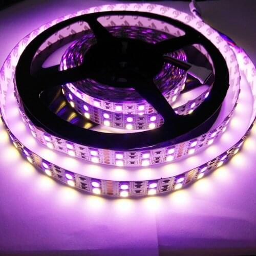 Double row 600LED,FREE DHL 200m/lot 5050 RGBW LED strip,RGB+WW/RGB+CW DC12V non waterproof LED strip 120LED/m