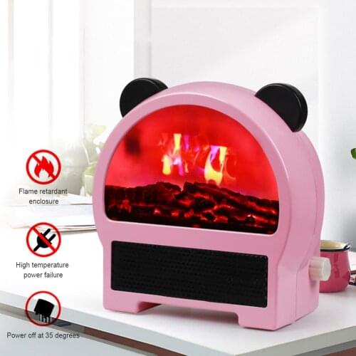 Electric Heater Mini Portable Space Warmer For Indoor Heating Camping Adjustable Thermostat Automatic Power-off