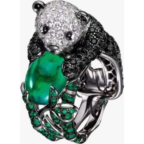 FFLACELL2020 New Womens Luxury Animal-Shaped Full Zircon Ring Banquet Engagement Wedding Gift Jewelry