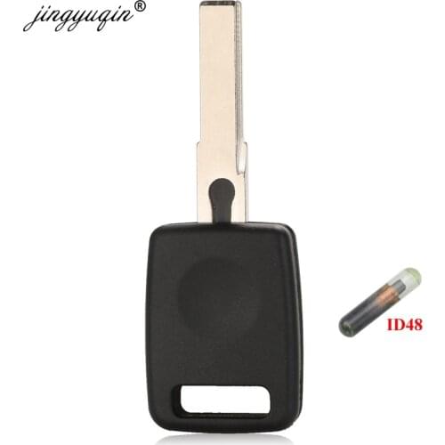 Jingyuqin Ignition Transponder ID48 Chip Car Remot Key Case Fob Shell for Audi A4 A4L A6 A6L A3 Q3 Auto Key Cover