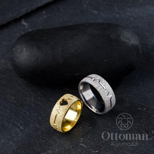 The Hart Rhythm İs Engraved On Our Silver Wedding Ring, Which Represents The Love And Affection We Produce For Couples