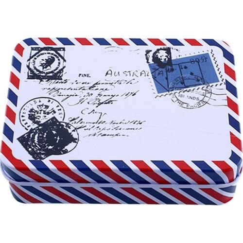 Mini Vintage Storage Tin Coin Bag Jewelry Box Lovely Print Girls Gifts Desk Storage Holder Cosmetic Stationery Organizer