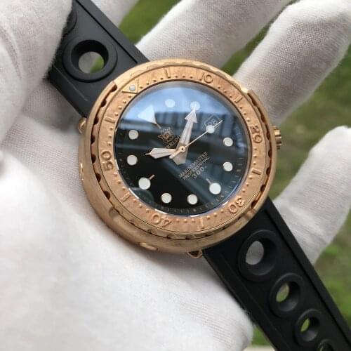 STEELDIVE Bronze Men Watch Automatic Mechanical Sapphire Luminous 30 Bar Water Resistant Rubber Strap