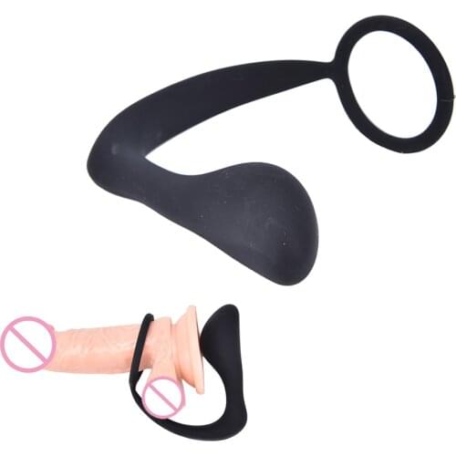Men Sexy Toys Silicone Male Prostate Massager Cock Ring Anal Butt Plug, Adult Erotic Anal Sex Toys For Men