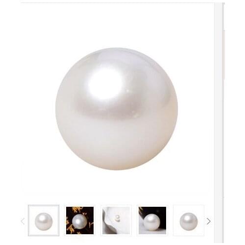 7MM NATURAL SOUTH SEA GENUINE PERFECT ROUND WHITE LOOSE PEARL 5pc