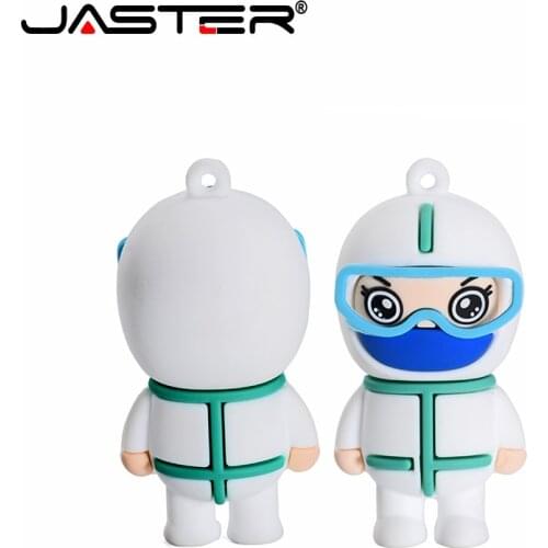 JASTER new cartoon USB flash drive 4GB 8GB 16GB 32GB pen drive 64GB 128G white angel 2.0 U disk USB stick doctors pendrive