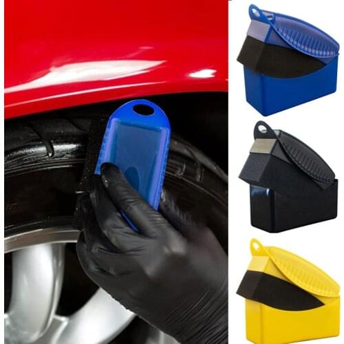 Professional Wheel Wax Sponge Auto Polishing Wax Sponge Auto Tire Cleaning Accessories with Cover
