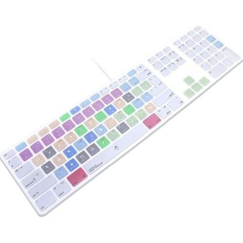 For Imac G6 Desktop Pc Wired For Apple Keyboard With Numeric Keypad Wired Usb Adobe Photoshop Ps Hot Keys Design Keyboard Cover