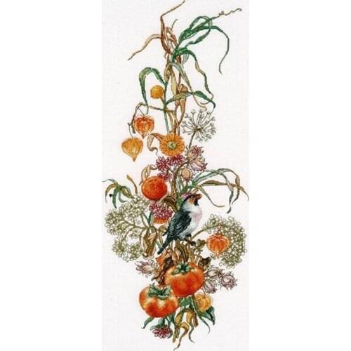 Drop Shipping Embroidery Autumn Composition Modern Cross Stitch Kits with 100% Cotton Flosses & Free Shipping for Home Decor