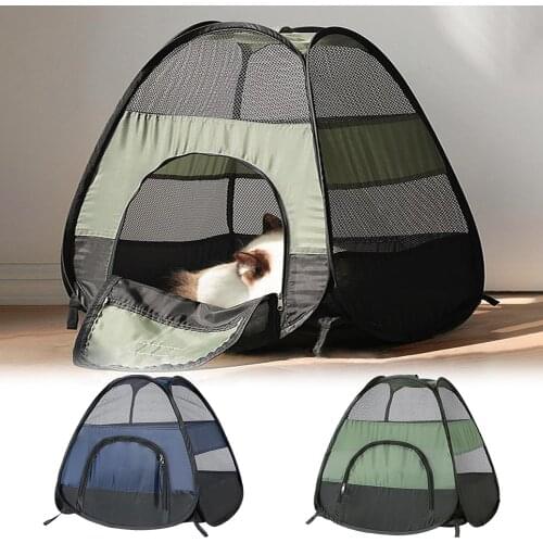 Fence Pet Cage Folding 1PC Durable Oxford Cloth Puppy Bed Removable Breathable Mesh Dog Cute House Washable Dog Tents