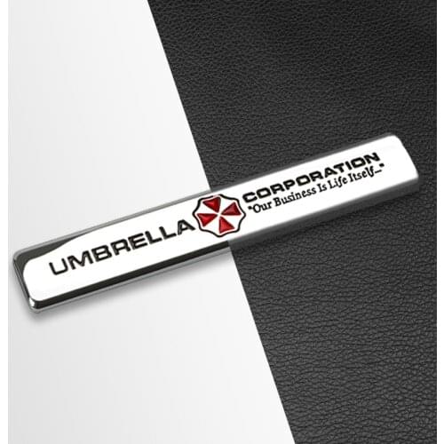Car Styling 3D Metal Umbrella corporation Emblem Sticker Decals For BMW Audi Toyota Peugeot Suzuki Citroen Fiat Skoda Accessorie