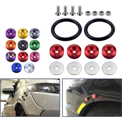Univeral Aluminum JDM Quick Release Fasteners Fender For front bumpers/ rear bumpers, trunk / hatch lids for Honda Civic Integra