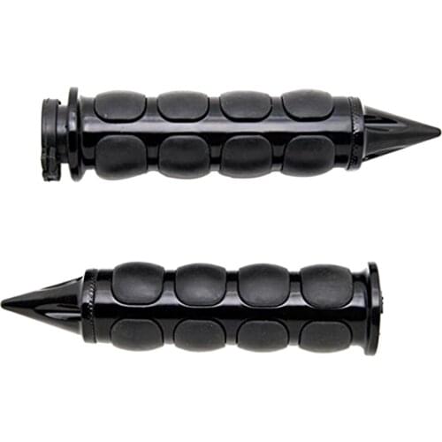 Universal Motorcycle ATV Aluminum Rubber Gel Hand Grips For 1' Handlebar Spike Comfort Motorcycle Hand Grips