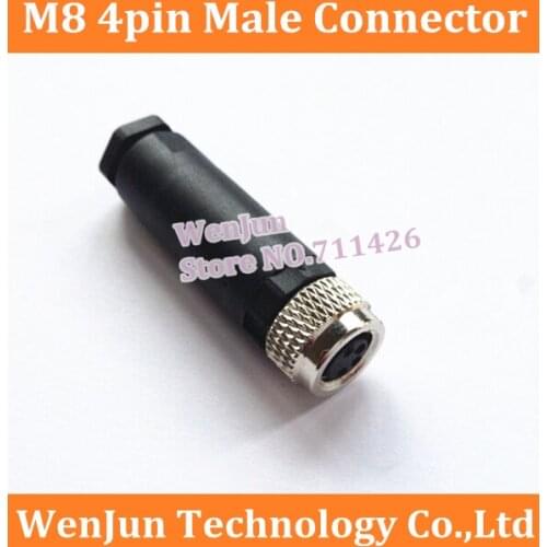 High Quality M8 Aviation Plug Socket M8 4 core 4Pin Male Sensor Connector Adapters