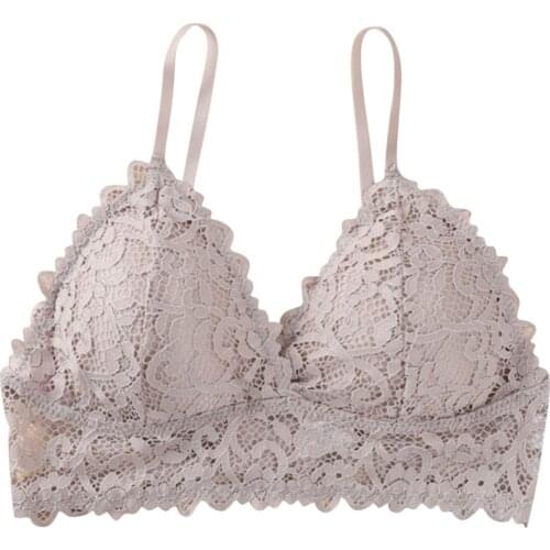 Female Ring-Free Cup Chest Sexy Bras Camisole Vest Women Comfortable Underwear Sexy Bra Three Quarters(3/4 Cup) Lingerie 2021