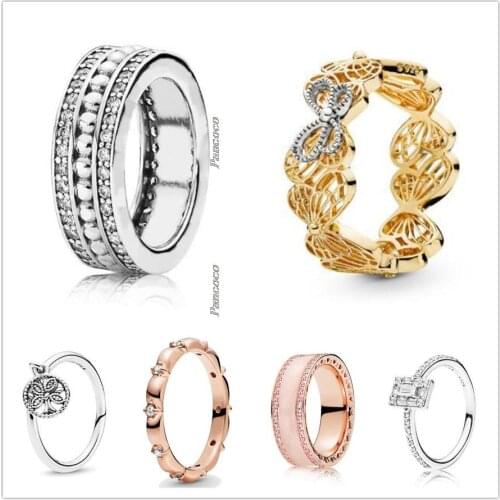 Original 925 Sterling Silver Luminous Ice With Crystal Rings For Women Wedding Party Gift Europe Fashion Jewelry