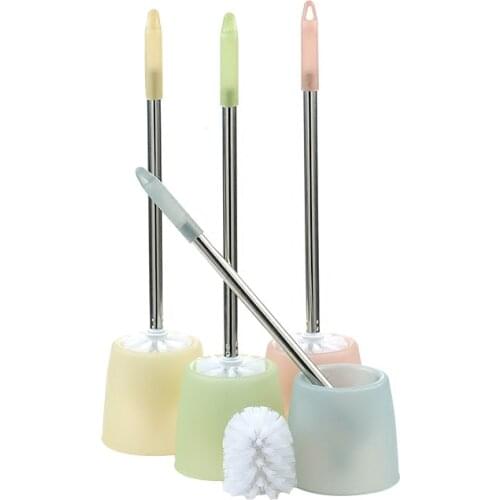 1PCS Durable long handle toilet brush bath brush with stainless steel handle bracket for bathroom cleaning tools ZP730160