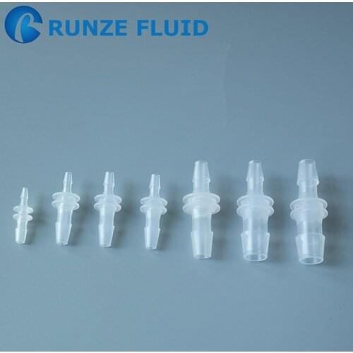 10pcs-pk Hose ID 1.0-8.7mm 1/16 /3/32/ 1/8/1/4 Reducing Barbed Hose Connector Plastic Adapter for Medical Laboratory Aquarium