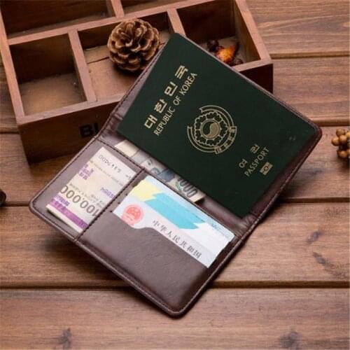 2021 New Men And Women PU ultra-thin Passport Wallet The hand-held Documents Package multi-function Passport Card Sets Purse ID