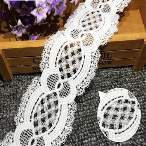 6cm womens wavy lace water soluble lace milk silk embroidery lace barcode high-grade hollow cross lace
