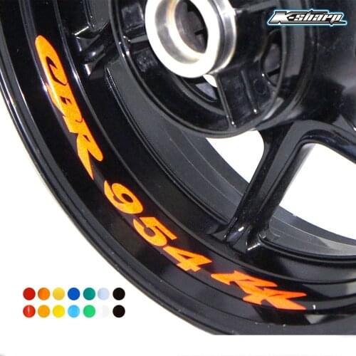 8 X custon inner rim decals wheel reflective sign Stickers stripes FIT HONDA CBR954RR CBR 954RR