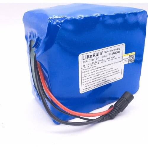 HK LiitoKala 24v 12ah 7S6P battery pack 15A BMS 250w 29.4V 12000mAh battery pack for wheelchair motor electric