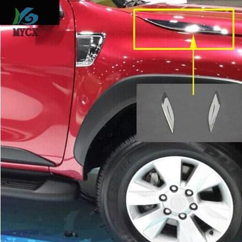 For Hilux Revo accessories ABS chrome side vent trim for toyota hilux revo 2015-2017 car styling for toyota hilux parts revo