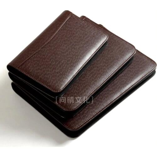B5 a5 a6 leather zipper business manager bag travel day notebook agenda planner daily menos organizer handbag ring binder 1087B