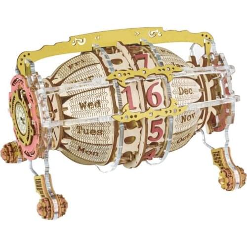 3D Wooden Puzzle Twelve Constellation Wall Clock Time Engine Calendar DIY Assembled Puzzle Educational Toy Study Room Decoration