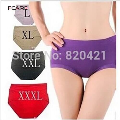 Fcare 3PCS/lot Female panties collagen protein comfortable female plus size lady panties